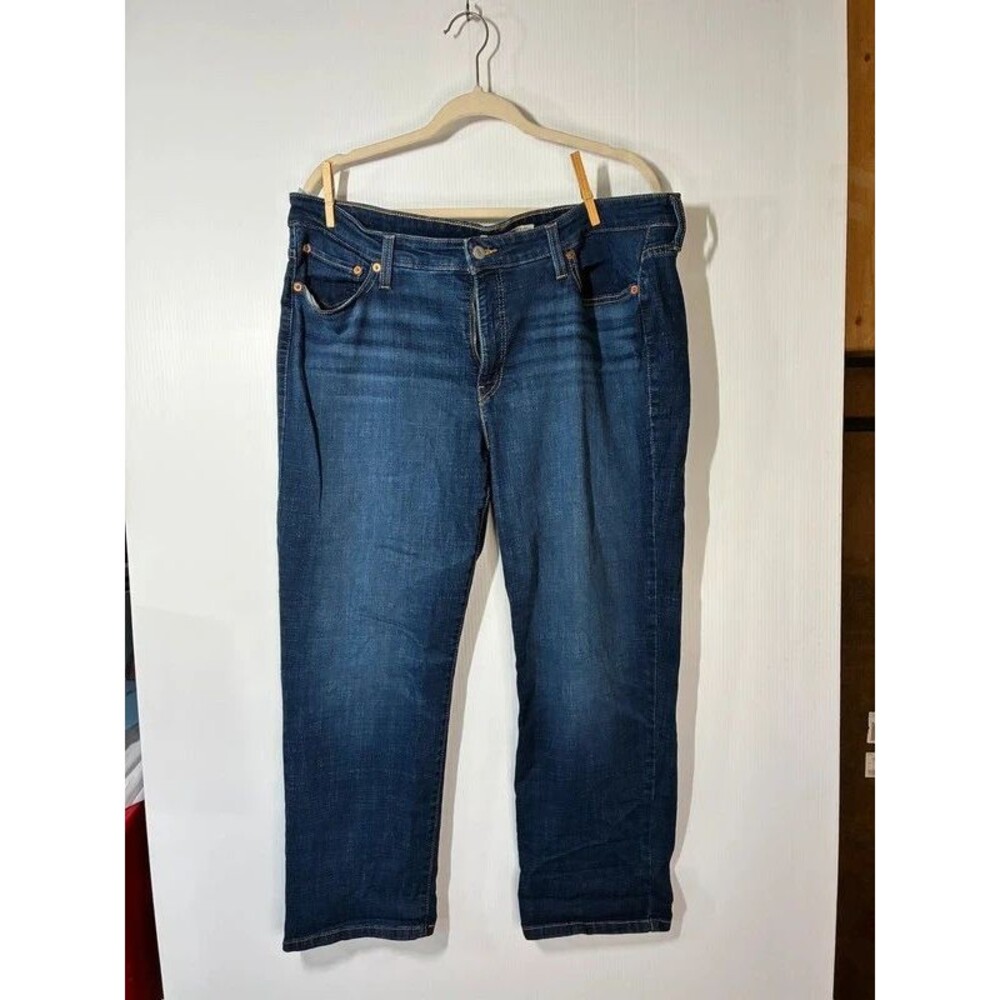 Levi’s Boyfriend Jeans 20W Dark Wash Plus Size Straight Leg Denim